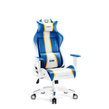 Fotel gamingowy dla dzieci biało-niebieski Kido by Diablo X-One 2.0: Aqua Blue - Diablo Chairs