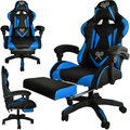 Fotel gamingowy, Dunmoon, obrotowy, biurowy, dla gracza Blue - Iso Trade