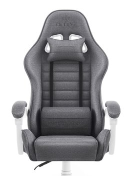 Fotel gamingowy Hell's Chair HC-1003 Szary Biały Tkanina - Hells