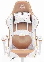 Fotel Gamingowy Hell's Chair Rainbow Beżowy 