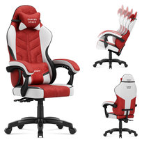 Fotel GAMINGOWY Huzaro Force 2.7 Red, Welurowy, Stalowa rama, 2 poduszki