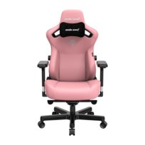 Fotel gamingowy skórzany Anda Seat Kaiser 3 L różowy obrotowy