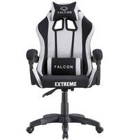 Fotel Gamingowy Z Tkaniny - Extreme Falcon Light Gray Z Płynną Regulacją Oparcia