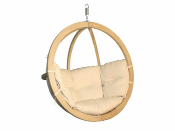 Fotel hamakowy drewniany, kremowy Swing Chair Single (3) - Koala