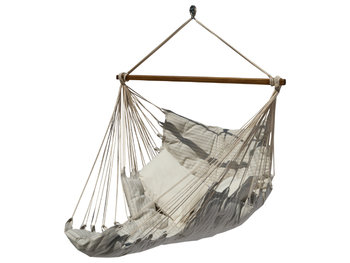 Fotel Hamakowy Szeroki Z Podstawką, Błękitny-Ecru Hc-Comfy - Koala Hammock