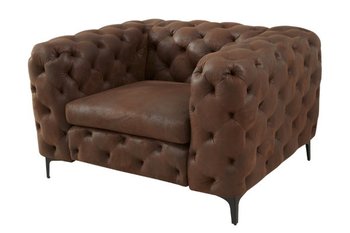 Fotel INVICTA INTERIOR  MODERN BAROCK, brązowy, 120x100x70 cm - Invicta Interior