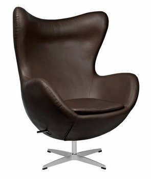 Fotel Jajo brązowy ciemny skóra 43 Premium - D2.DESIGN