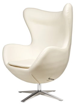 Fotel Jajo Soft skóra ekologiczna 506 biały - D2.DESIGN