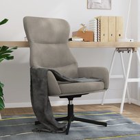 Fotel, jasnoszary, obity aksamitem vidaXL