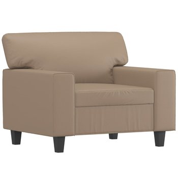 Fotel, kolor cappuccino, 60 cm, obity sztuczną skó - vidaXL