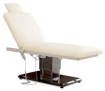 Fotel kosmetyczny elektryczny do salonu kosmetycznego pedicure leżanka rehabilitacyjna regulacja 2 siłowniki Jeremiah - ENZO