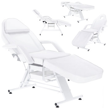 Fotel kosmetyczny z kuwetami biały łóżko leżanka tatuaż tattoo - ENZO