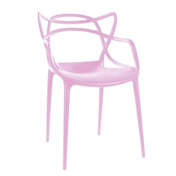 Fotel Krzesło Ażurowe Nowoczesne Masters Do Salonu Ogrodu Kuchni - Różowe - Zolta