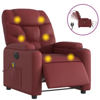 Fotel masujący elektryczny, 6-punktowy, czerwony, - Zakito