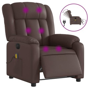 Fotel masujący elektryczny, brązowy, 78x92x98 cm - Zakito