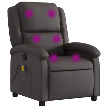 Fotel masujący rozkładany, ciemny brąz, 71x86,5x99 - Zakito