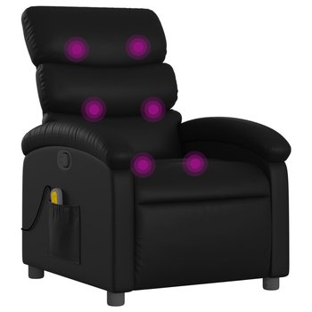 Fotel masujący rozkładany, czarny, 70x92x99,5cm - Zakito