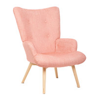 Fotel MOSS POP w tkaninie różowy 72x73x96cm HOMLA