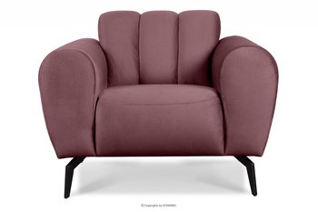 Fotel nowoczesny na nóżkach do salonu różowy RUBERO - Konsimo