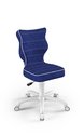 Fotel obrotowy do biurka biały, niebieski, rozmiar 3 - ENTELO
