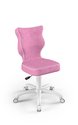 Fotel obrotowy do biurka biały, różowy, rozmiar 3 - ENTELO