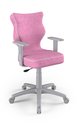 Fotel obrotowy do biurka szary, różowy, rozmiar 6 - ENTELO