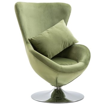 Fotel obrotowy z poduszką VIDAXL, jasnozielony, 64x64x86 cm - vidaXL