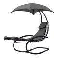 Fotel ogrodowy, leżanka bujana z parasolem Modernhome - Modernhome