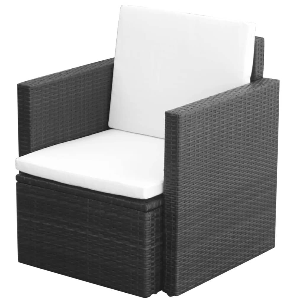 Fotel ogrodowy vidaXL, czarny, 65x65x73 cm