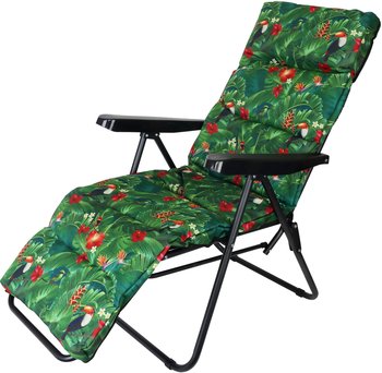 FOTEL OGRODOWY Z PODNÓŻKIEM 57x83x106CM FLOWER - Saska Garden