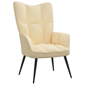 Fotel pikowany, kolor kremowy, 61x70x96,5 cm - Zakito