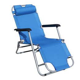 Fotel Plażowy Składany Tampico Niebieski Patio-Zdjęcie-0