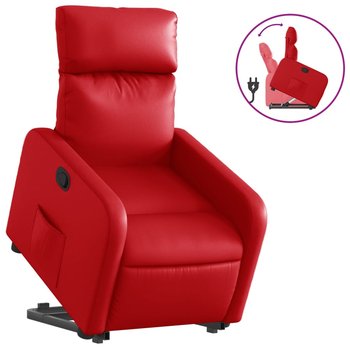 Fotel podnoszący dla seniora czerwony 66x89,5x95,5 - Zakito