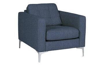 Fotel PORTOFINO *niebieski, 78x78x93, drewno/metal/tkanina  - Konsimo