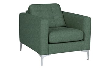 Fotel PORTOFINO *zielony, 78x78x93, drewno/metal/tkanina  - Konsimo