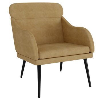 Fotel relaksacyjny aksamitowy brązowy 63x76x80 cm - Zakito