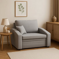 Fotel rozkładany, Adams Group, Vertico, 80 cm, Szary, jasnoszary