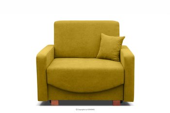 Fotel rozkładany do spania amerykanka żółty INCA - Konsimo