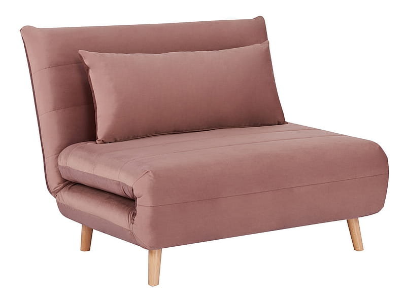 Zdjęcia - Sofa Signal Fotel Rozkładany  Spike Velvet Antyczny Róż Aksamitny 