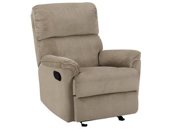Fotel rozkładany tapicerowany BELIANI Everton, brązowy, 45x56 cm - Beliani