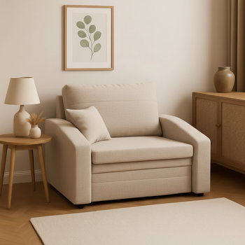 Fotel rozkładany VERTICO 80 cm, Beżowy - Adams Group