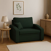 Fotel rozkładany VERTICO 80 cm, Ciemny zielony