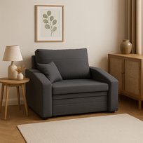 Fotel rozkładany VERTICO 80 cm, Szary, ciemnoszary