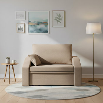 Fotel rozkładany VERTICO 90 cm, Beżowy - Adams Group