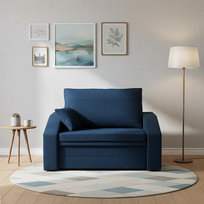 Fotel rozkładany VERTICO 90 cm, Granatowy