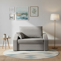 Fotel rozkładany VERTICO 90 cm, Szary