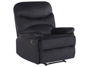 Fotel rozkładany welurowy BELIANI Eslov, czarny, 45x53 cm - Beliani