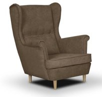 Fotel skandynawski uszak  ELITE brązowy