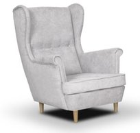 Fotel skandynawski uszak  ELITE jasno szary