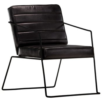Fotel skórzany, 52x70x71 cm, czarny - Zakito